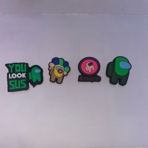 4 Among Us Croc Charms